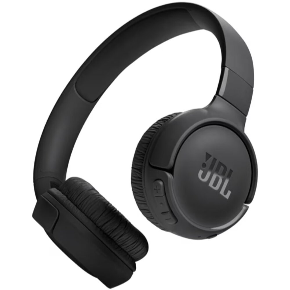 JBL Tune 520BT Wireless On-Ear Bluetooth Headphones, Foldable, Black